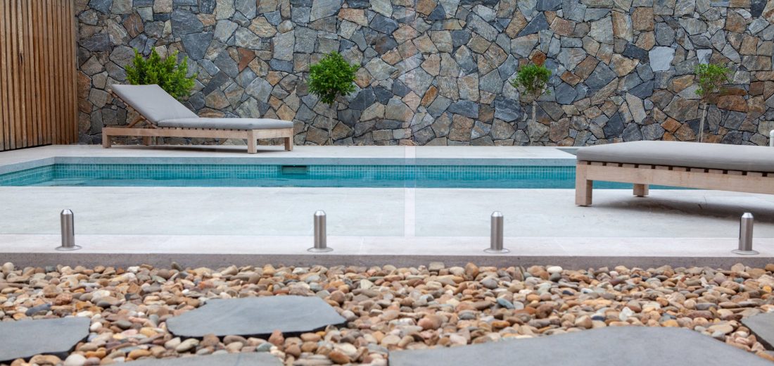 Swimming pool stones