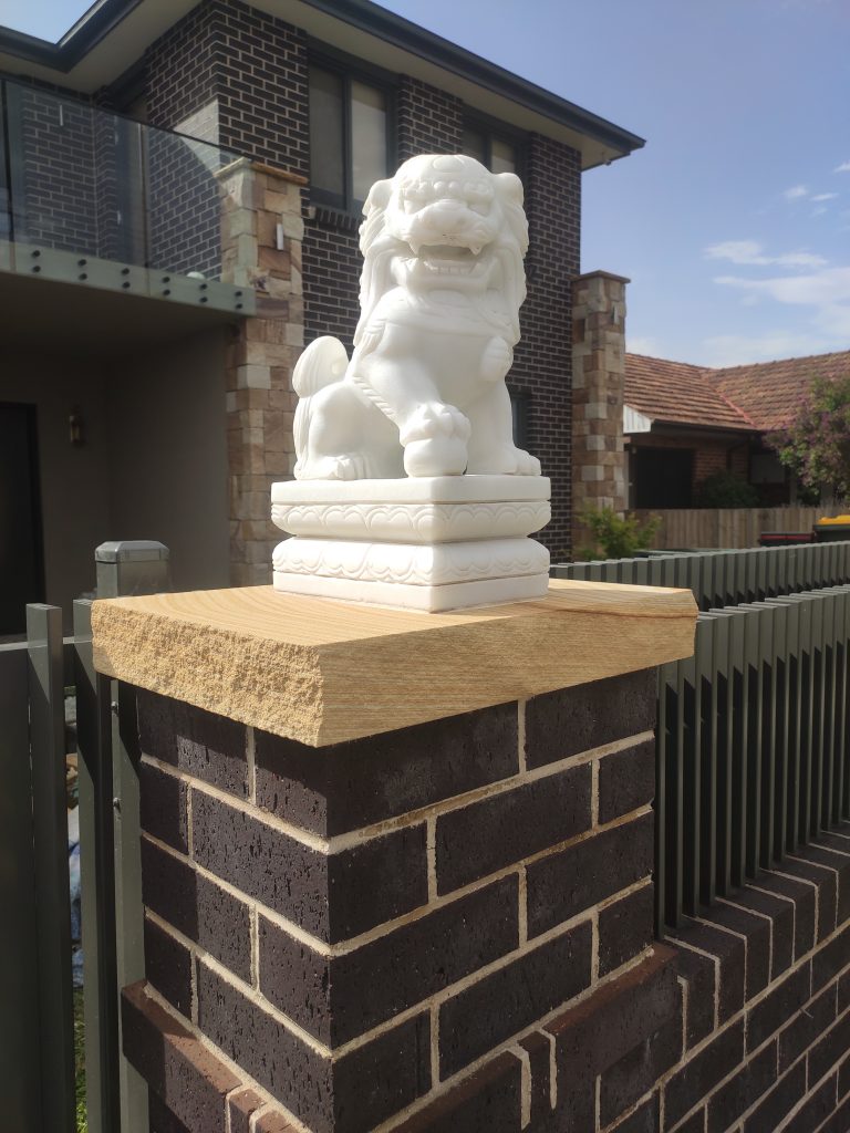 banded sandstone capping in a pillar