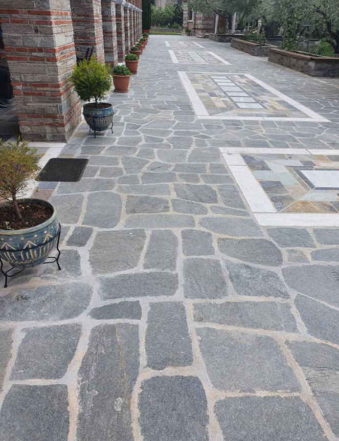 Kimba Slate Crazy pave in garden landscaping project