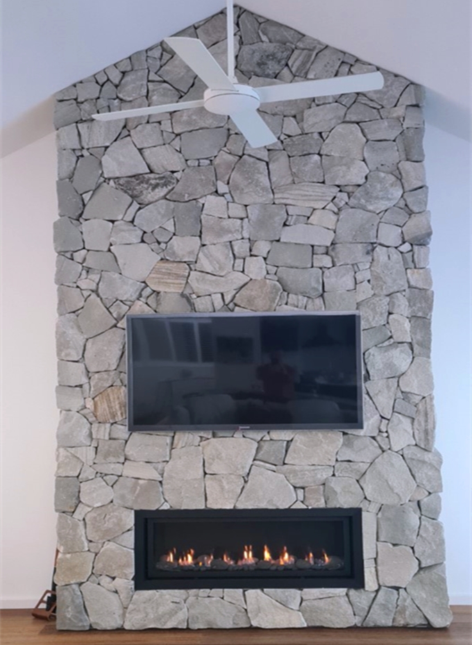 Orford Grey Irregular Walling, grey sandstone cladding