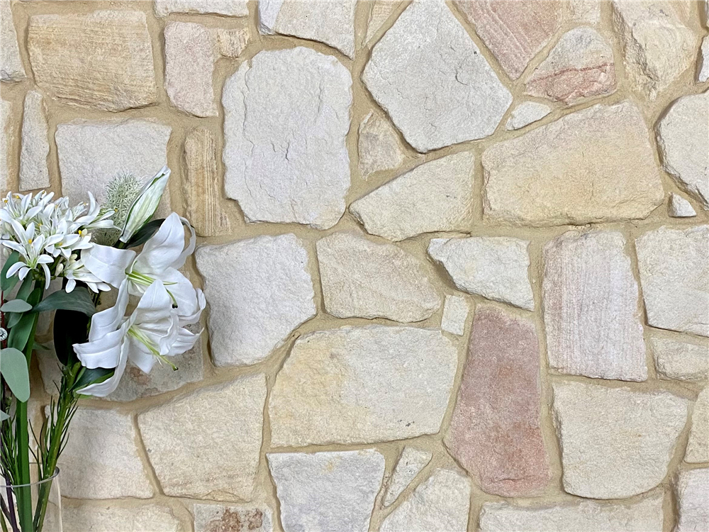 Banded irregular Australian sandstone cladding