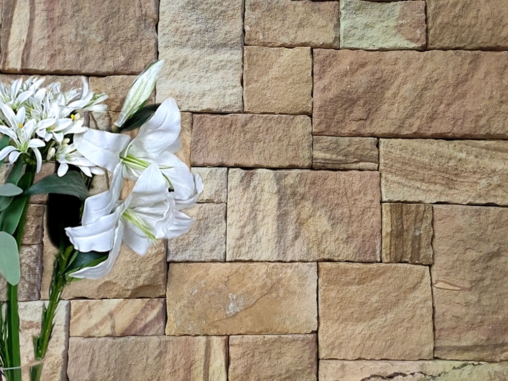 Colonial ranch sandstone cladding