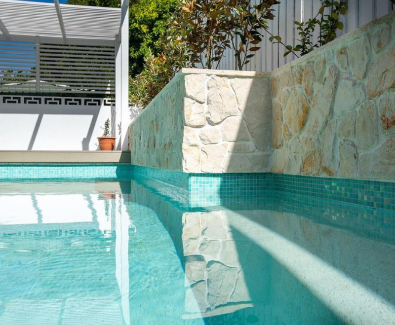 Burnie irregular stone installation