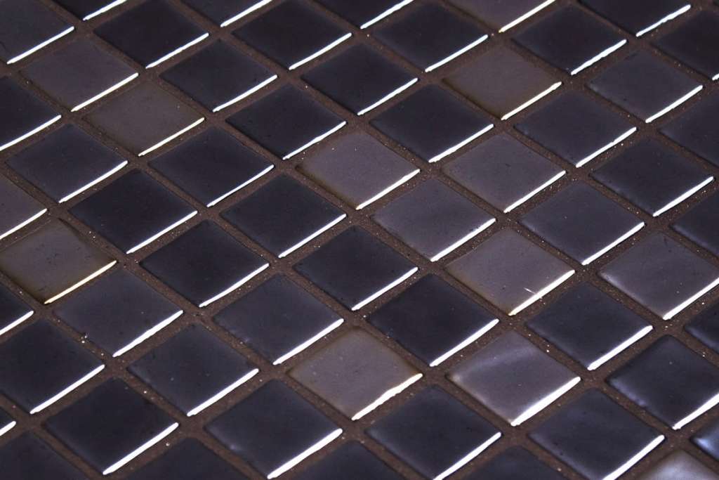 Black glass mosaics