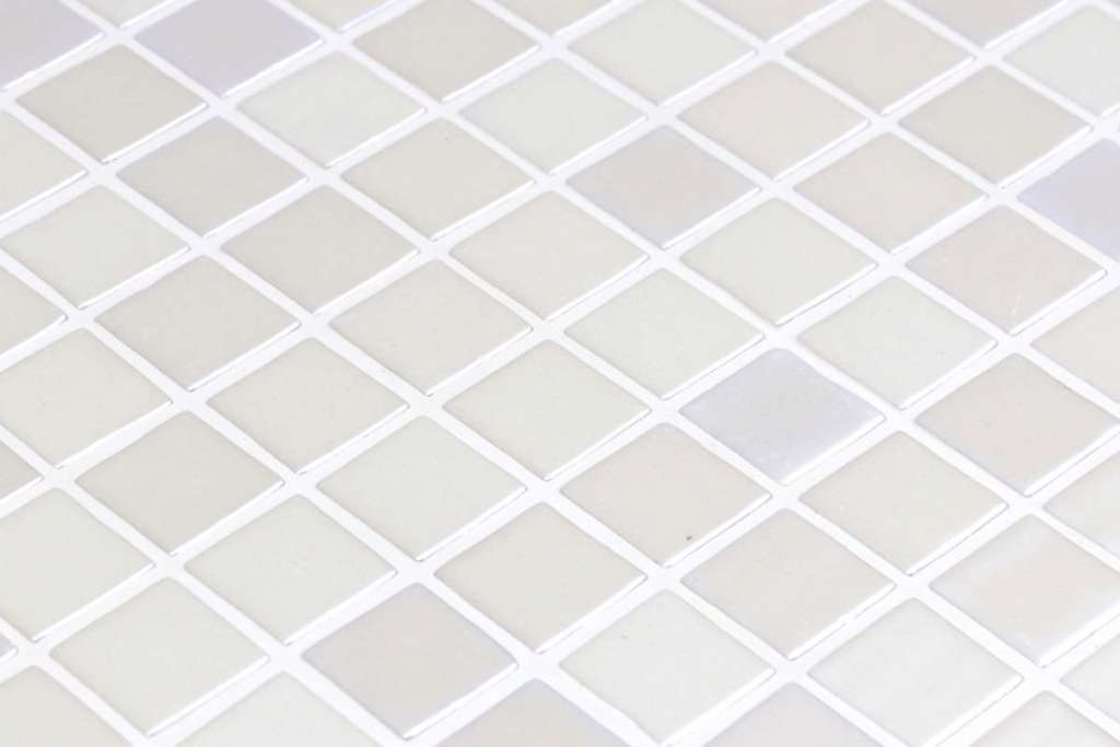 White glass mosaics