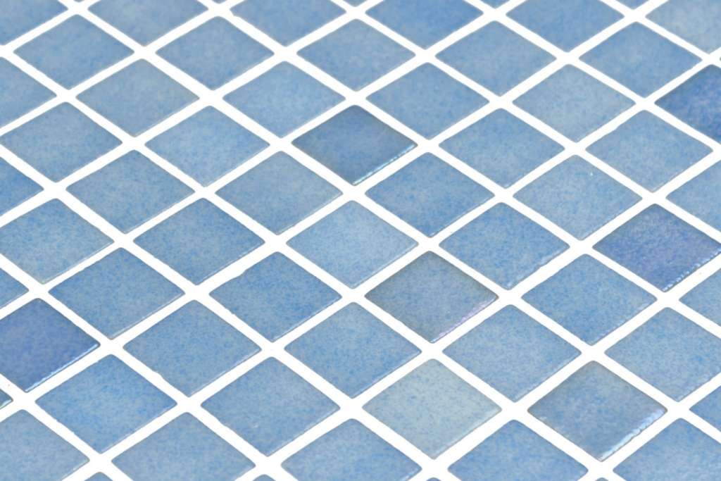 green and blue glass mosaics