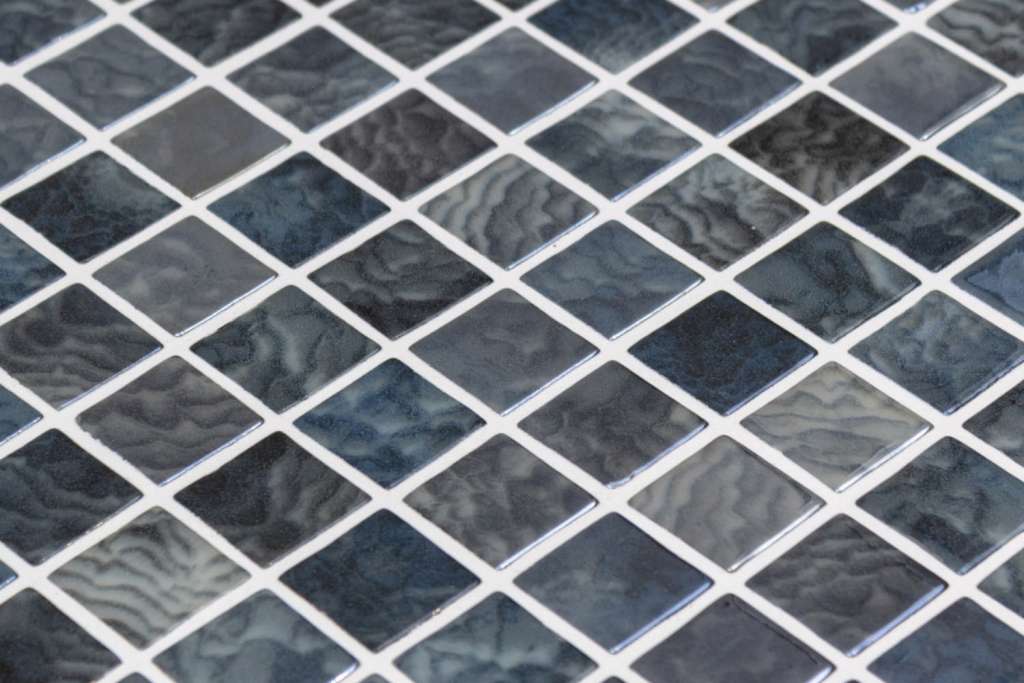 Glass mosaics with gloss finish
