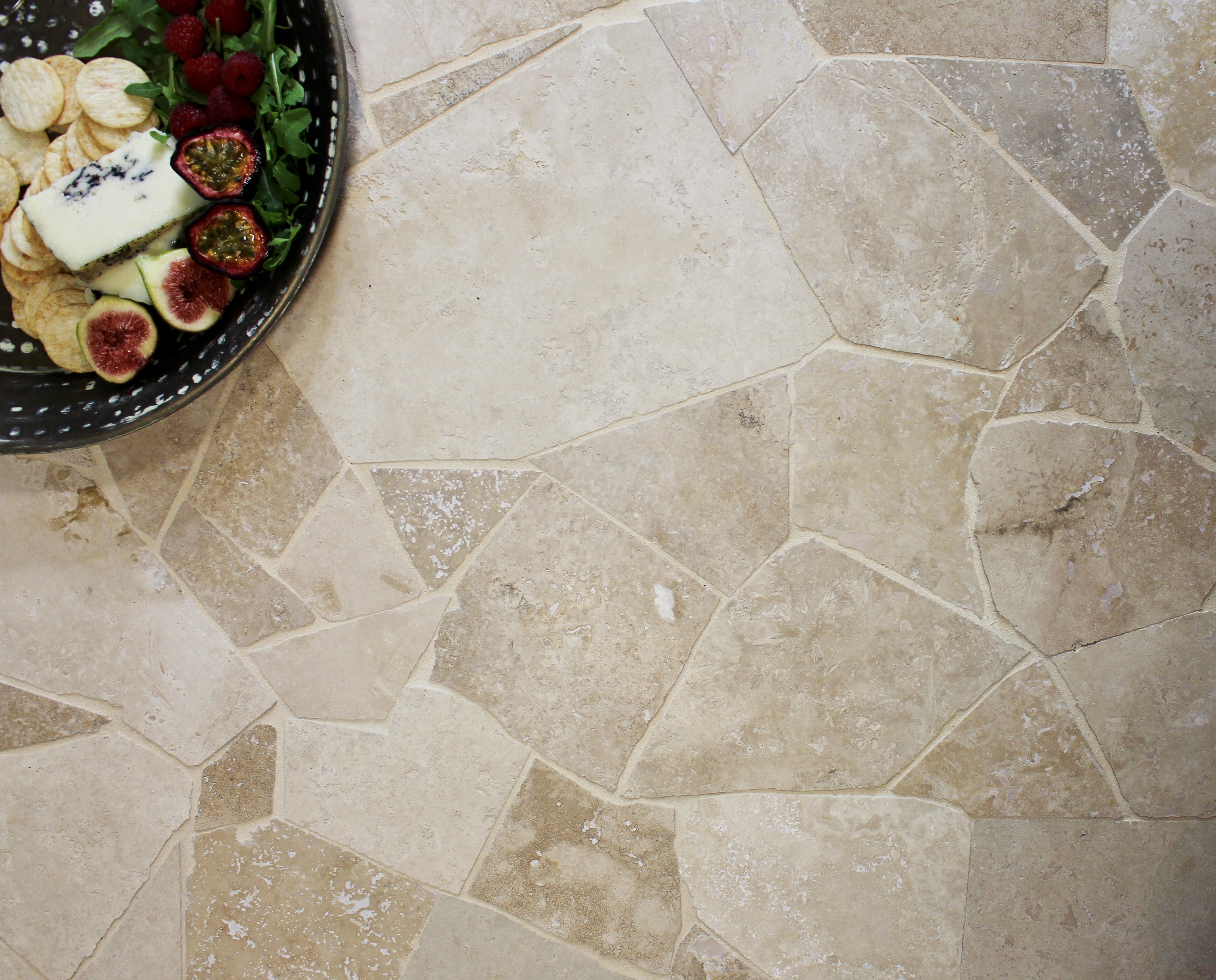 Classic travertine crazy flooring