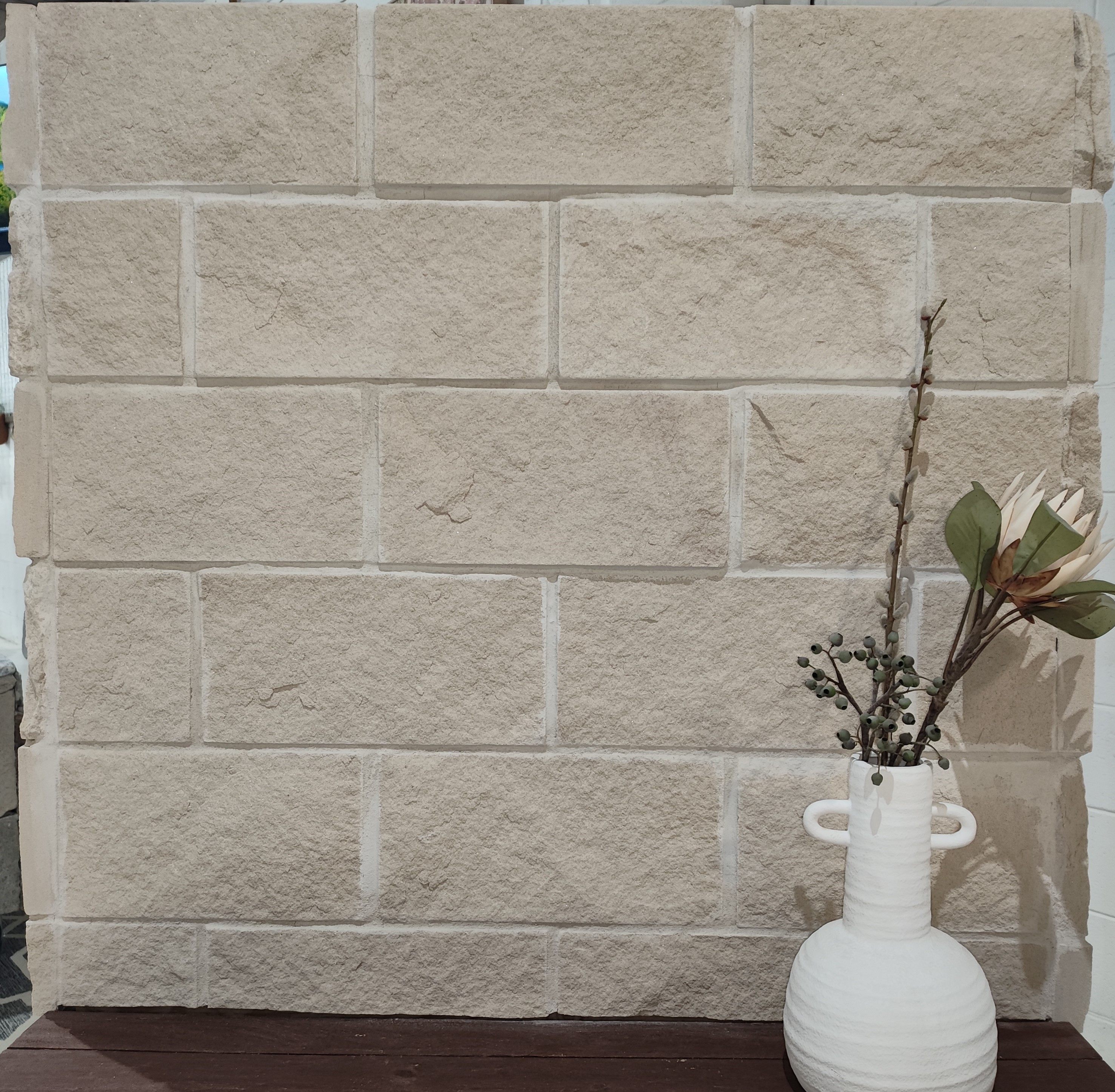 Kirra Foster walling sandstone Newstead display