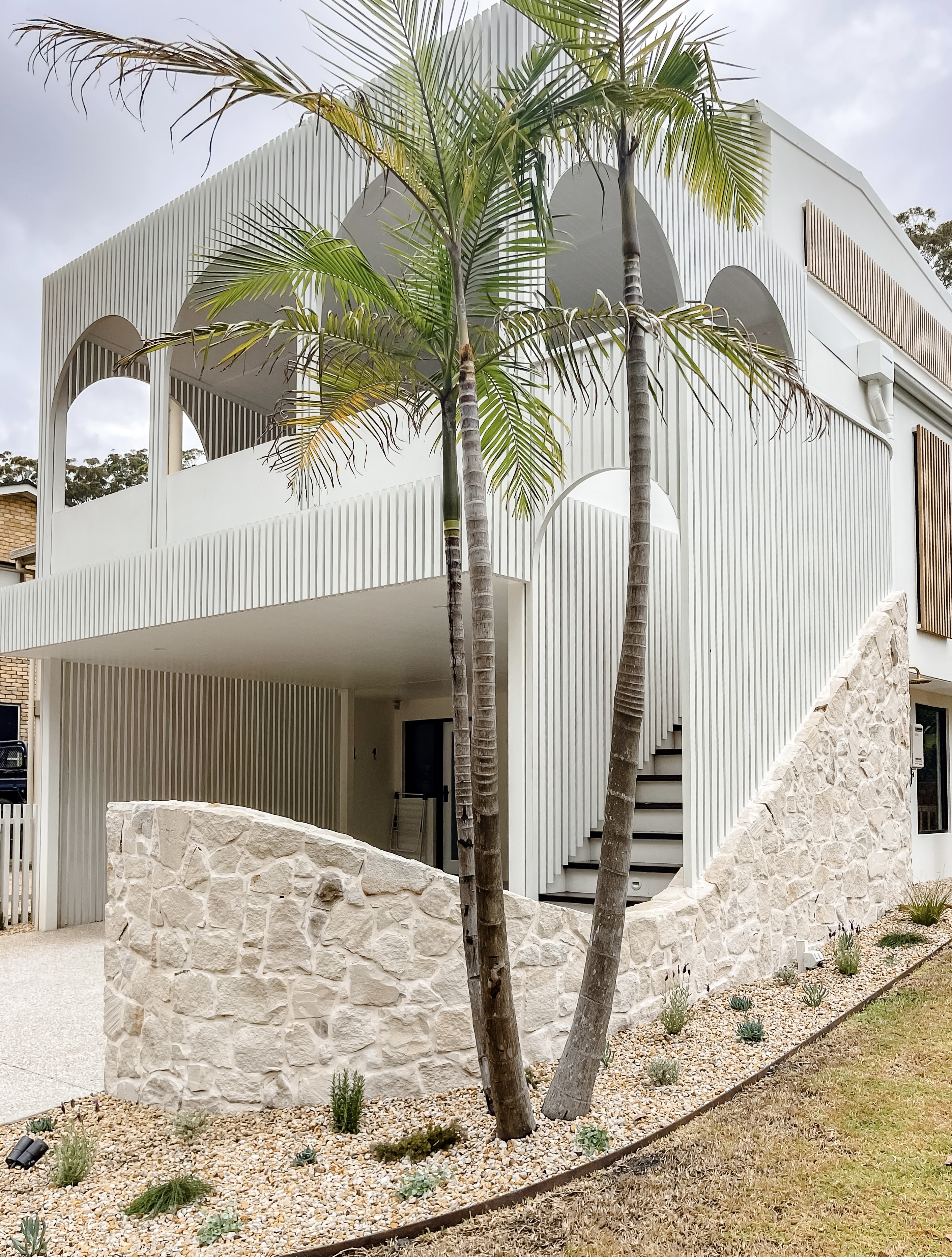 Foster irregular sandstone cladding exterior walls