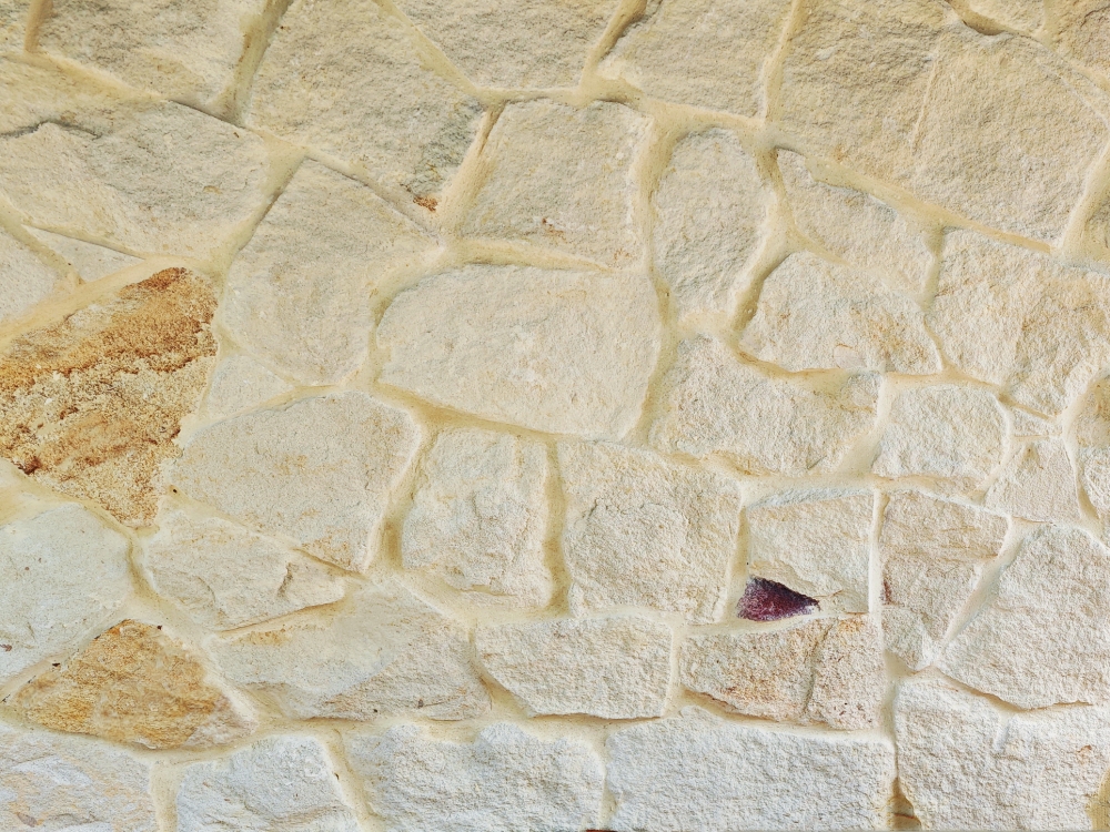 Paringa irregular sandstone walling fireplace project