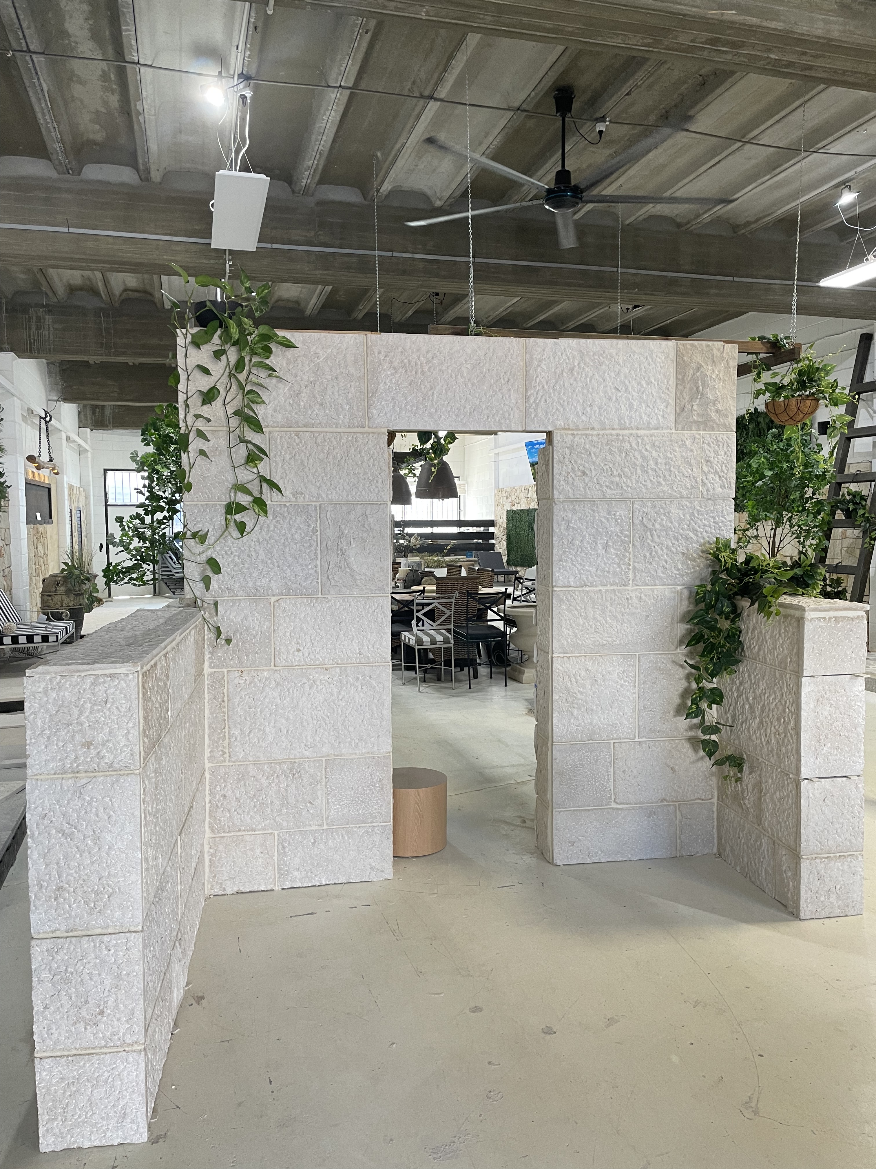 Newstead Sarina Lodge limestone walling